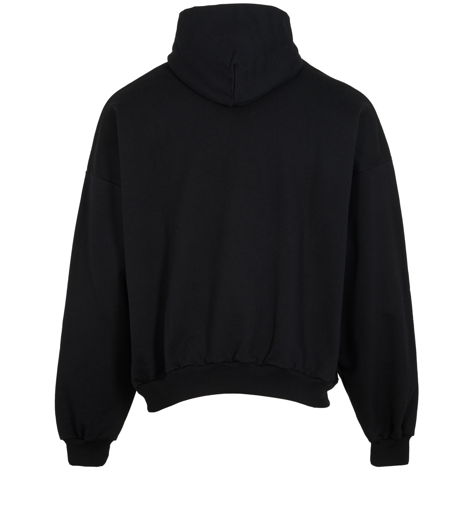 Balenciaga Embroidered Backflip Logo Hoodie, &pound;275, Clothing, Black, Cotton, Back view