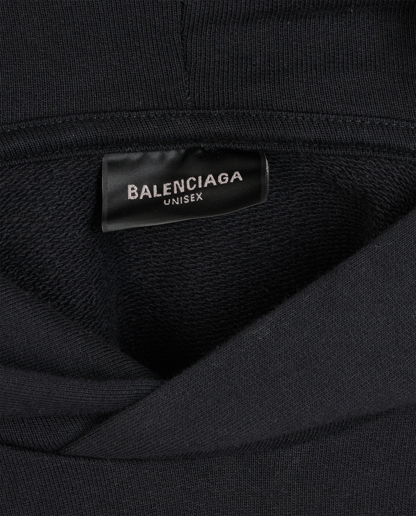 Balenciaga Embroidered Backflip Logo Hoodie, &pound;275, Clothing, Black, Cotton, Other view