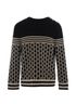 Balmain Logo Jumper, &pound;295, Clothing, Beige/Black, Cotton, Front view