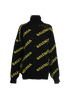 Balenciaga Distressed Turtle Neck Jumper, front view