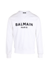 Balmain Logo Sweatshirt, £180, Clothing, White, Cotton, Front view