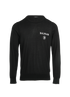 Balmain Crew Neck Logo Jumper, &pound;330, Clothing, Black, Cashmere, Front view