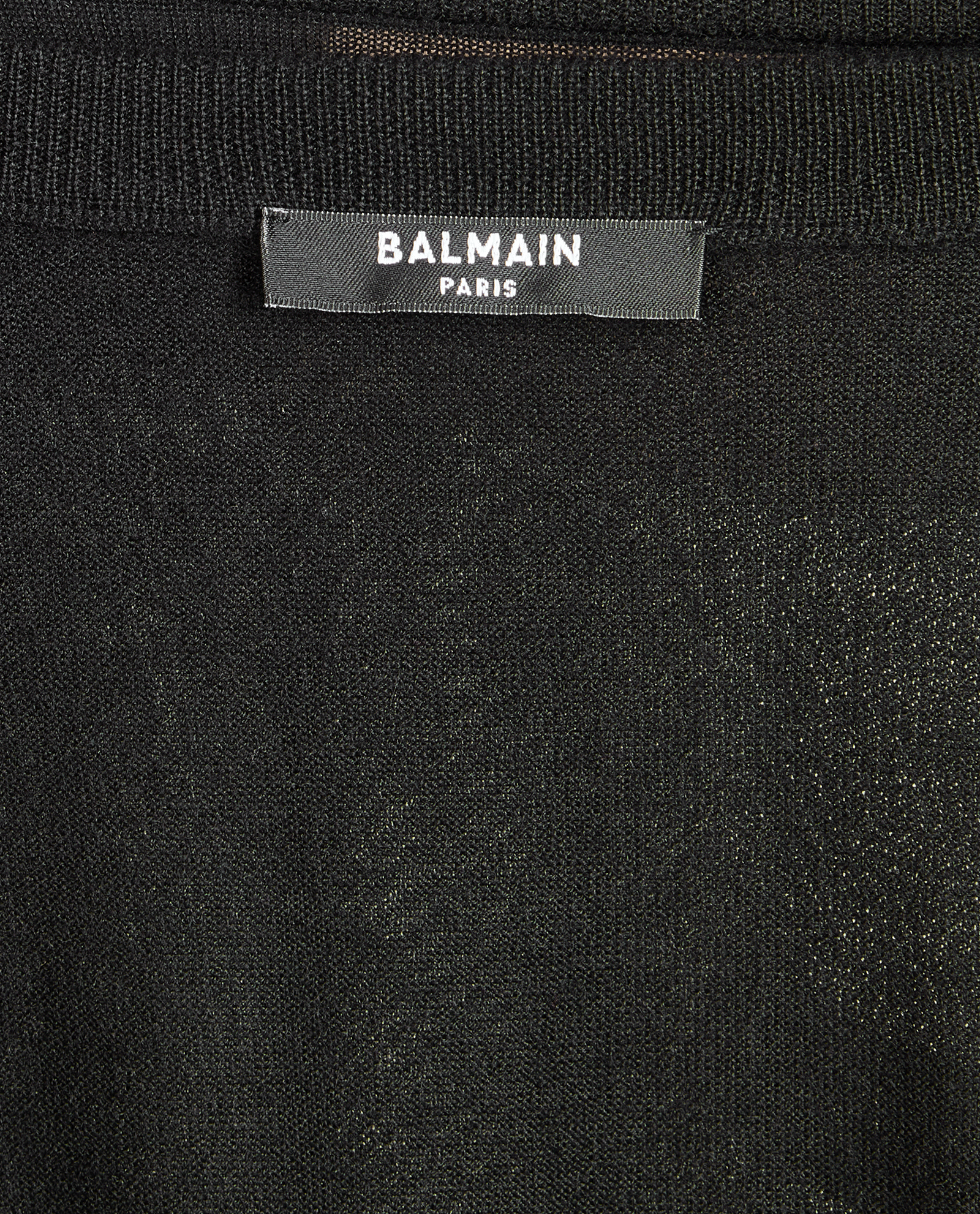 Balmain Crew Neck Logo Jumper, &pound;330, Clothing, Black, Cashmere, Other view