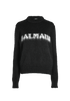 Balmain Retro Brushed Jumper, &pound;375, Clothing, Black, Mohair/Polyester (Polymer), Front view
