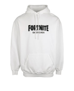 Balenciaga Fortnite Hoodie, Mens, Cotton, White, Sz XS, 3*