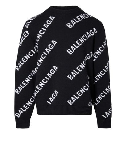 Balenciaga All-Over Logo Jumper, front view