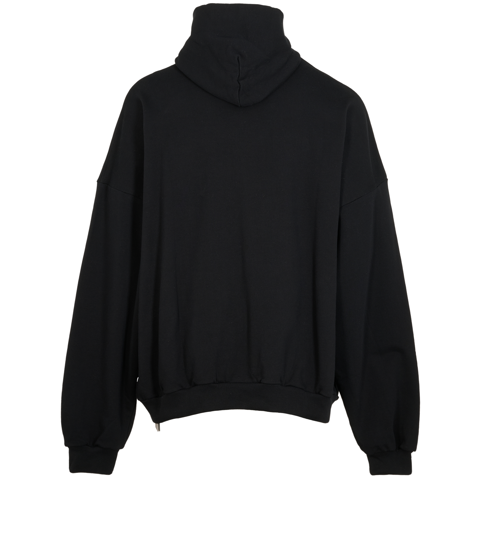 Balenciaga Embroidered Backflip Logo Hoodie, &pound;275, Clothing, Black, Cotton, Back view