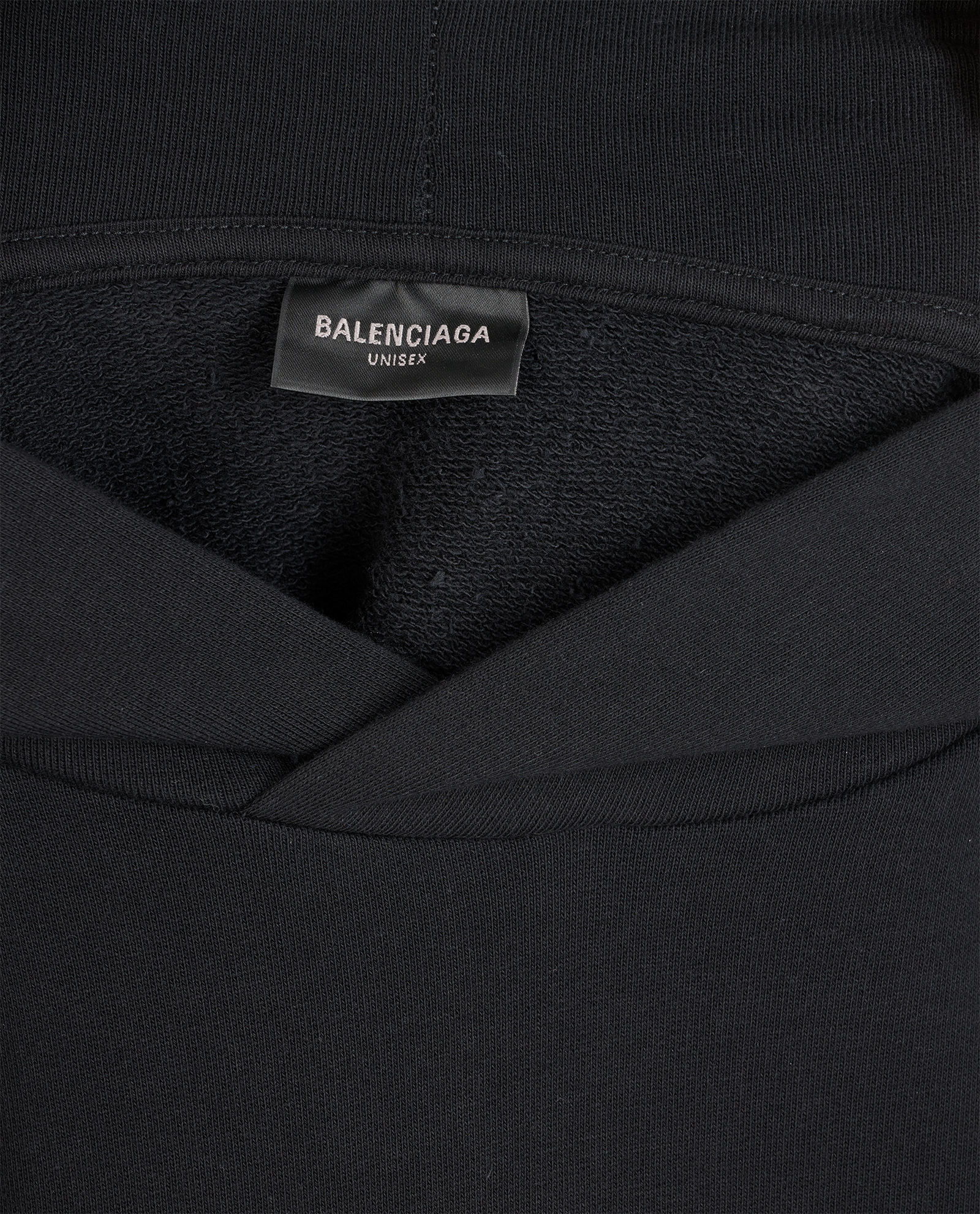 Balenciaga Embroidered Backflip Logo Hoodie, &pound;275, Clothing, Black, Cotton, Other view