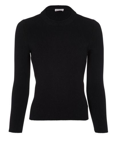 Balenciaga Open Back Ribbed Sweater, front view