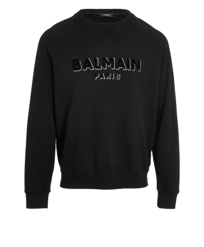 Balmain Velvet Logo Sweatshirt, front view