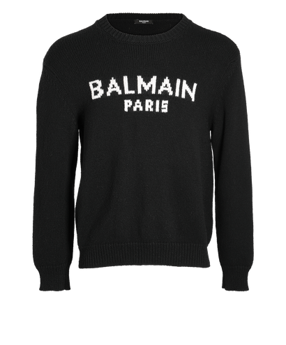 Balmain Logo Knitted Jumper, front view