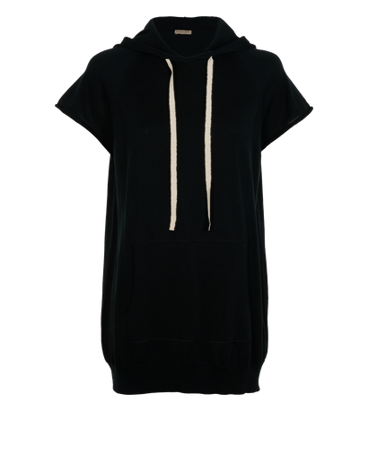 Bottega Veneta Lightweight Hoodie, &pound;250, Clothing, Black, Cotton, Front view