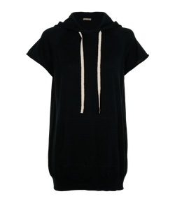 Bottega Veneta Lightweight Hoodie, Cotton, Black, UK12, 3*