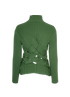 Bottega Veneta Ribbed Intrecciato Turtleneck Sweater, &pound;295, Clothing, Green, Wool, Back view