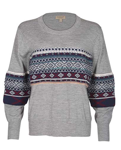 Burberry Knit Panel Jumper, front view