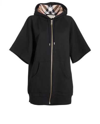 Burberry Check Short Sleeve Hoodie, front view