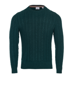 Burberry Cable Knit Jumper, Cashmere, Green, Sz S, 2*