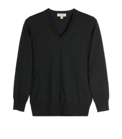 Burberry V Neck Jumper, Wool, Black, XS, 3*