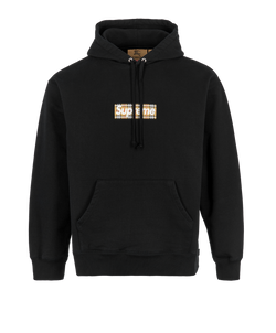 Burberry X Supreme Hoodie, Men, Cotton, Black, Sz XL, 2*