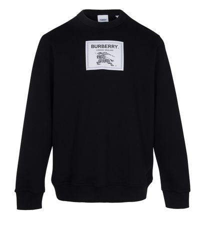 Burberry Equestrian Knight Sweatshirt, &pound;250, Clothing, Black, Cotton, Front view
