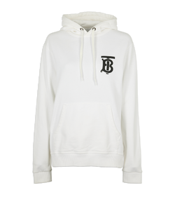 Burberry TB Hoodie, Mens, Cotton, White, Sz S, 3*