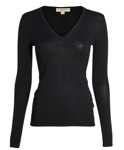 Burberry V- Neck Jumper, front view