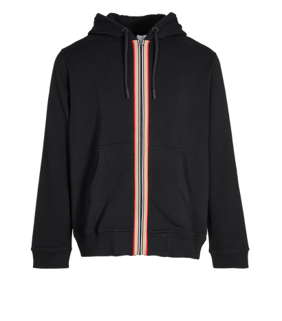 Burberry Signature Stripe Zipped Hoodie, front view