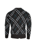 Burberry Check Jumper, &pound;250, Clothing, Black/Blue/Brown/White, Wool, Back view