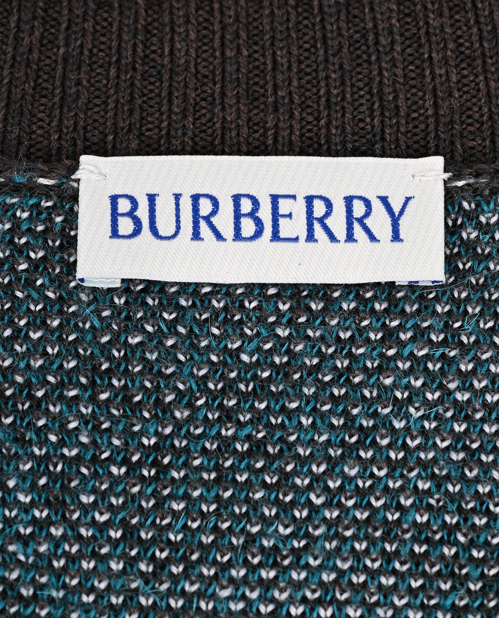 Burberry Check Jumper, &pound;250, Clothing, Black/Blue/Brown/White, Wool, Other view