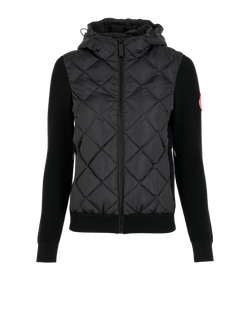 Canada Goose Hybridge Quilted Knit Hoodie, Wool, Black, Sz XS, 3*