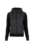 Canada Goose Hybridge Quilted Knit Hoodie, &pound;350, Clothing, Black, Wool, Front view