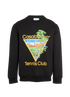 Casablanca Tennis Club Sweatshirt, &pound;195, Clothing, Black, Cotton, Front view