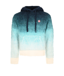 Casablanca Gradient Hoodie, Mens, Mohair/Wool, Green/White, Sz S, 2*