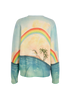 Casablanca Tennis Club Rainbow Print Jumper, back view