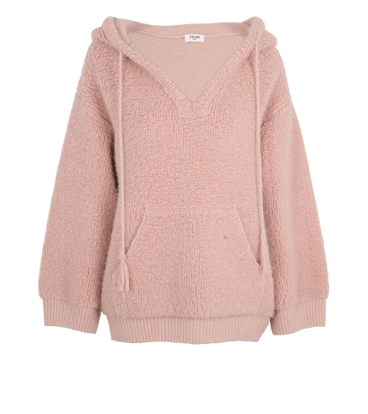 Celine Hooded Jumper, &pound;595, Clothing, Pink, Alpaca Wool/Polyester (Polymer), Front view