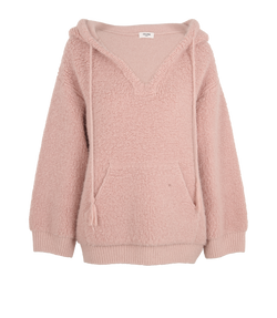 Celine Hooded Jumper, Alpaca/Poly, Pink, Sz XS, 3*