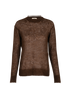 Celine Crewneck Knit Jumper, £150, Clothing, Brown, Mohair/Polyester Mix, Front view