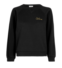 Celine Embroidered Logo Jumper, Cotton, Black, Sz S, 3*