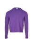 Celine Triomphe Embroidered Jumper, &pound;420, Clothing, Purple, Wool, Front view