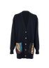 Celine Patch Pockets Cardigan, &pound;350, Clothing, Navy, Cashmere/Python, Front view