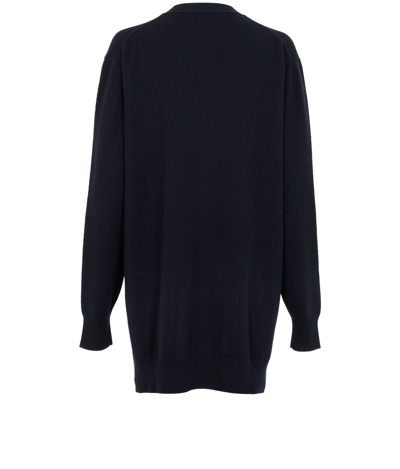 Celine Patch Pockets Cardigan, &pound;350, Clothing, Navy, Cashmere/Python, Back view