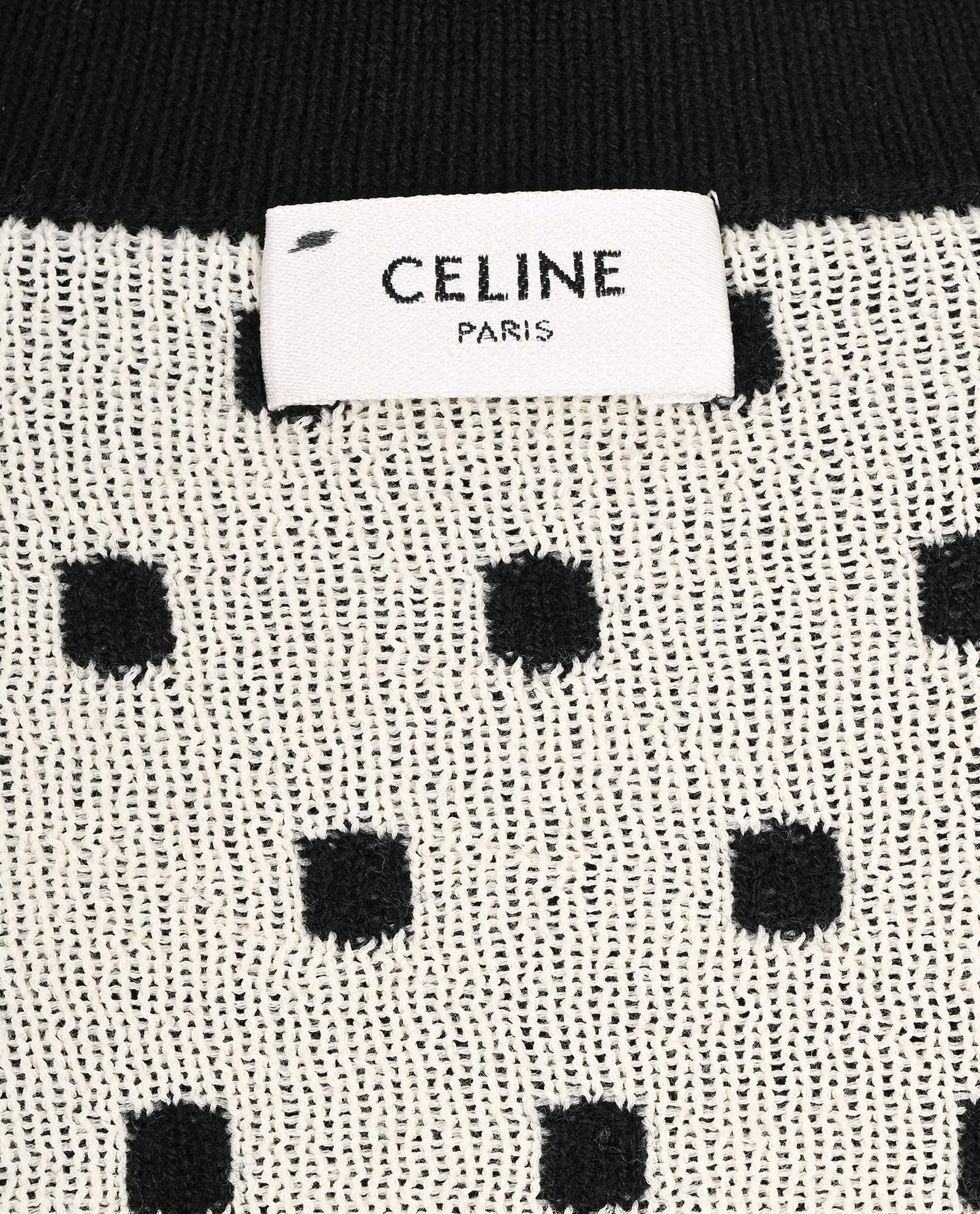 Celine Dots Jumper, &pound;250, Clothing, Black/White, Wool, Other view