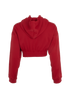 Celine Cropped Hoodie, &pound;350, Clothing, Red, Polyester, Back view