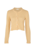 Celine Triomphe Embroidered Knit Cardigan, &pound;250, Clothing, Beige, Cashmere/Wool, Front view