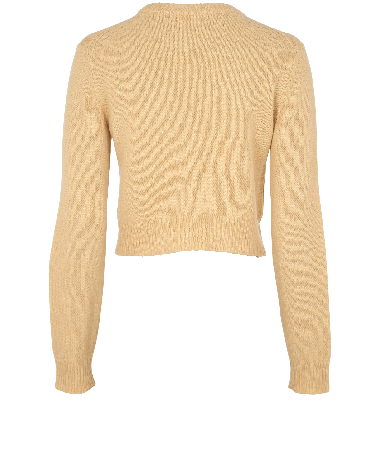 Celine Triomphe Embroidered Knit Cardigan, &pound;250, Clothing, Beige, Cashmere/Wool, Back view
