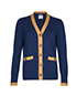 Chanel Mustard Trim Button Cardigan, front view