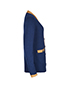 Chanel Mustard Trim Button Cardigan, side view