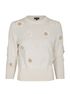 Chanel Floral/Lion 3/4 Sleeve Sweater, front view