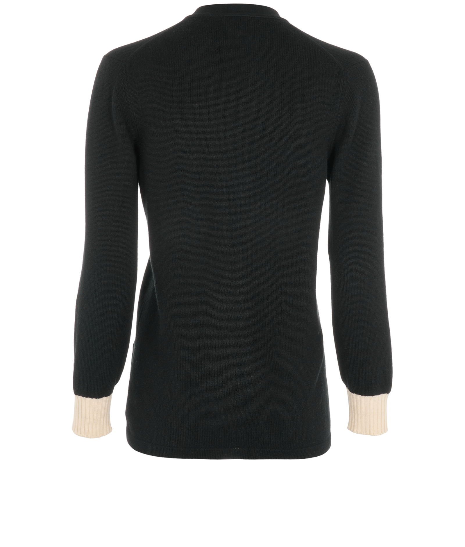 Chanel CC Cardigan, &pound;795, Clothing, Black, Cashmere, Back view