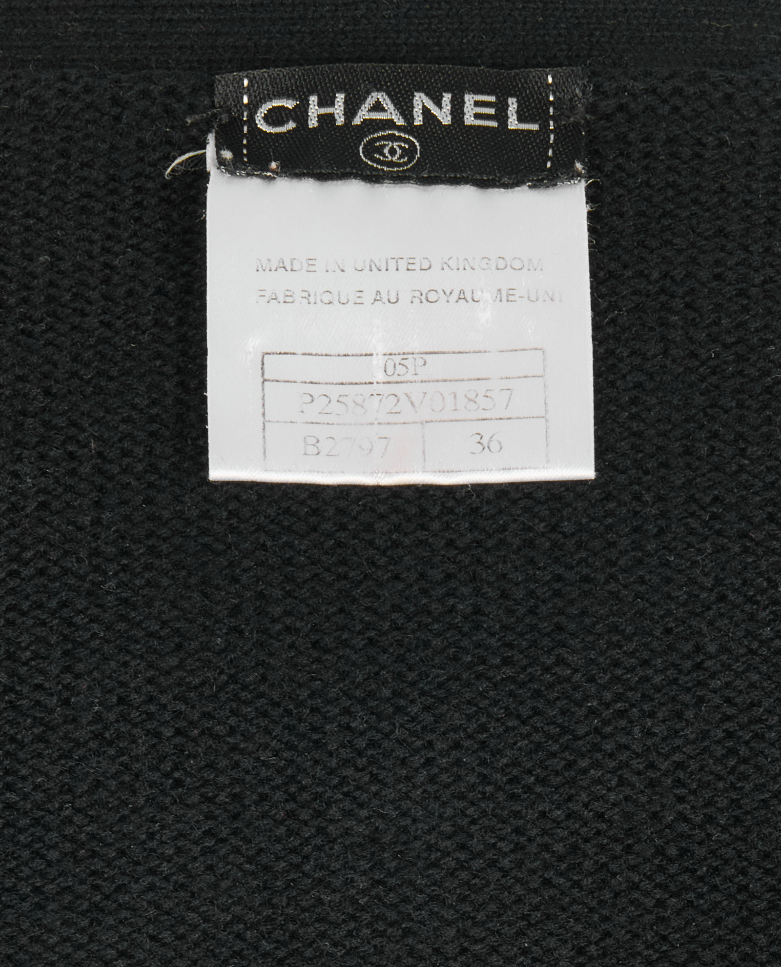 Chanel CC Cardigan, &pound;795, Clothing, Black, Cashmere, Other view